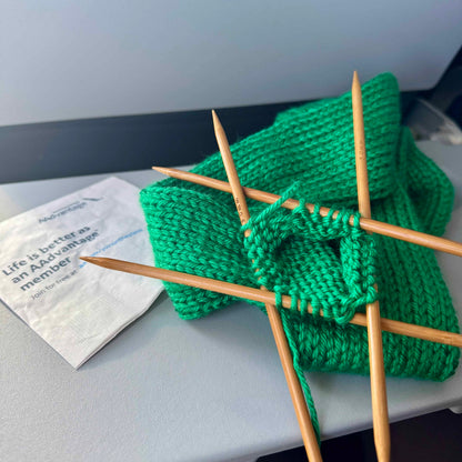 Scrunchie knitting in progress